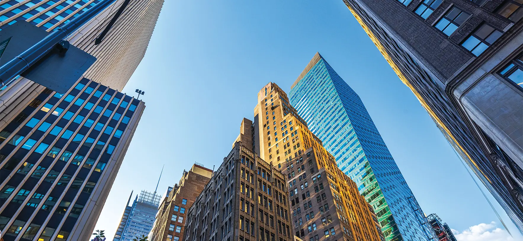 Midtown Manhattan skyline seen from street level